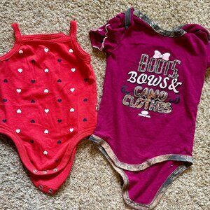 Bundle of 6 baby girl onesies shorts BCBG Girls 12M 2T